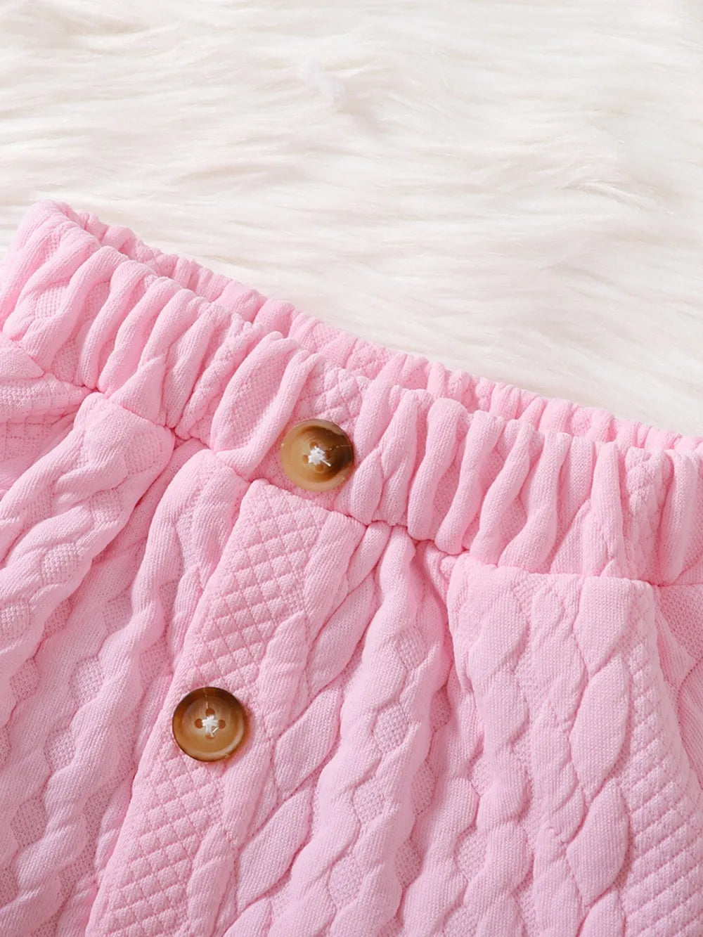 Children's Lace Detail Top and Skirt Set details
