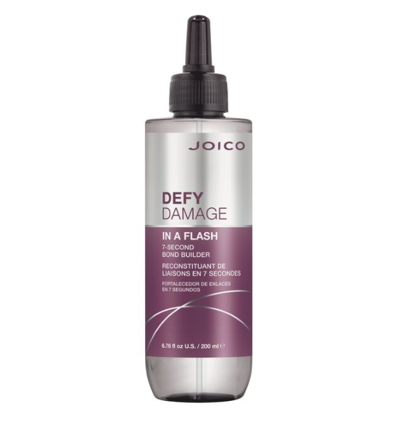 Defy Damage IN A FLASH helps build bonds – delivering a dazzling, 7-second transformation you can see and feel. A unique liquid-to-crème formula, this swift hair protector helps build bonds, making hair stronger and less prone to breakage.

Hair is up to 20X more resistant to breakage.*
Creates bonds and strengthens the hair structure.
Leaves hair silky smooth without weighing down.
Safe for color-treated hair.
Silicone-free.
PETA-approved, global animal test-free.