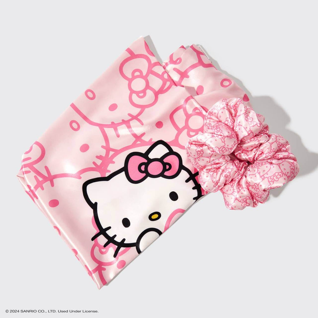 Hello Kitty x Kitsch Satin Pillowcase & Pillow Scrunchie Set