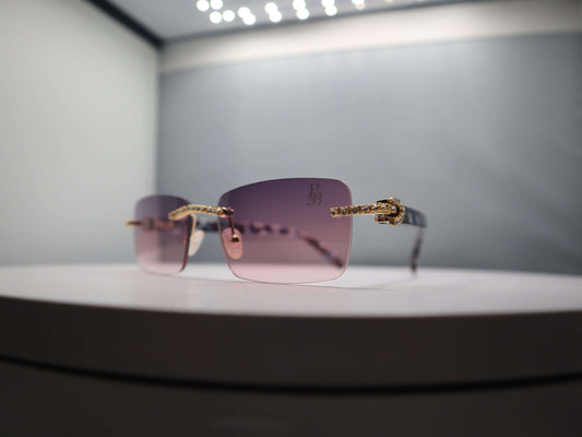 Prestige Boutique Pink Floral Fashionista Sunglasses from Hidden Gems Collection, stylish with gradient lenses and sparkling details.