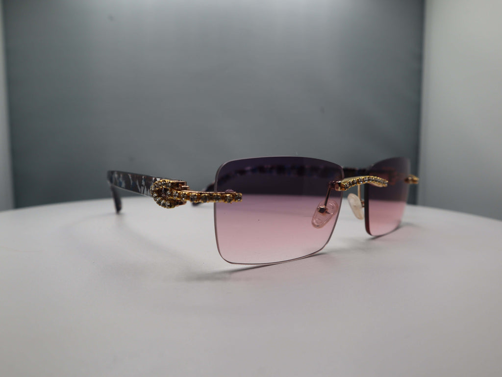 Prestige Boutique Pink Floral Fashionista Sunglasses with gradient lenses and decorative frames from Hidden Gems Collection.