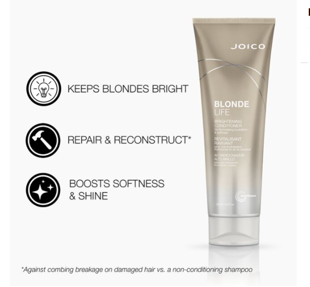 Joico Blonde Life Brightening Conditioner repair blonde hair