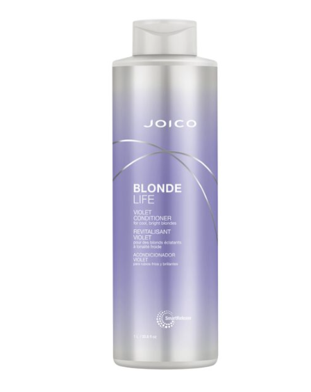 Violet conditioner to hydrate and tone out brass from your blonde highlights