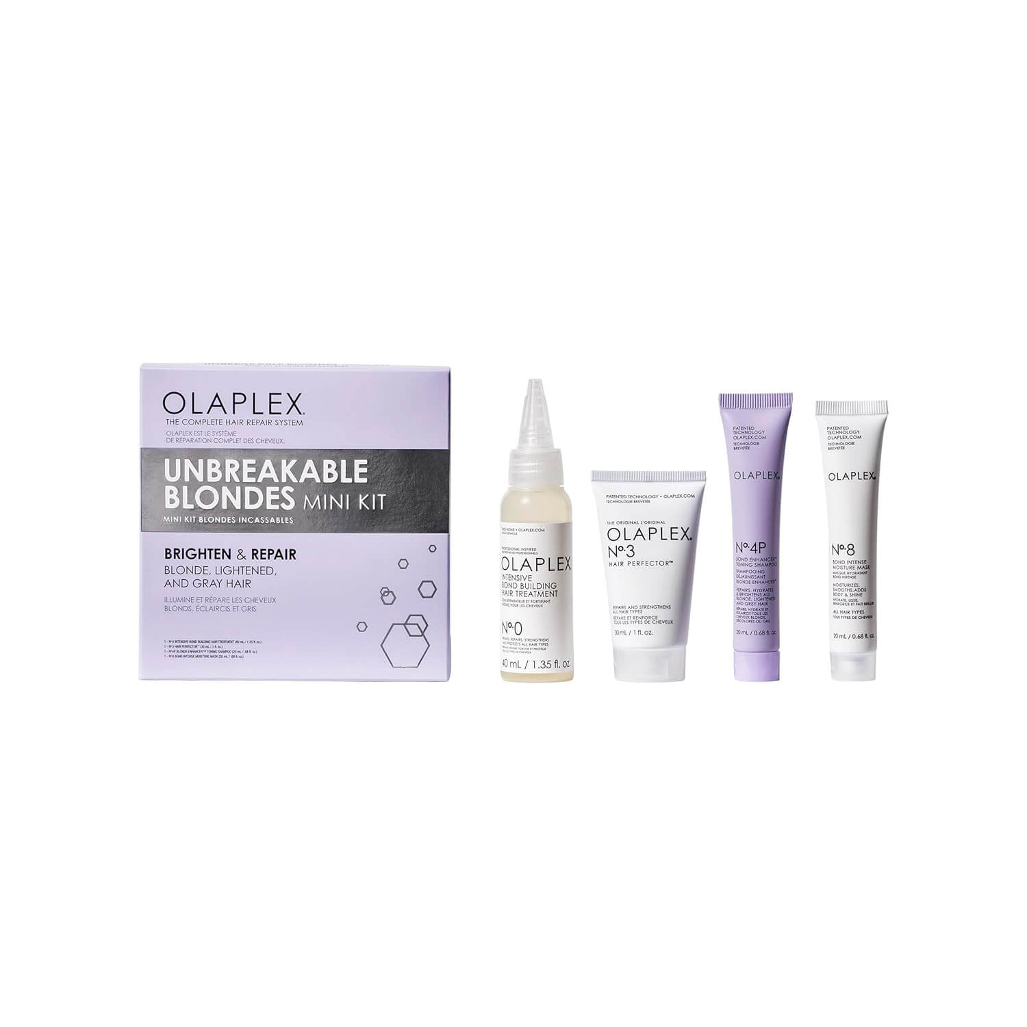 Olaplex Unbreakable Blondes Mini Kit on a white background