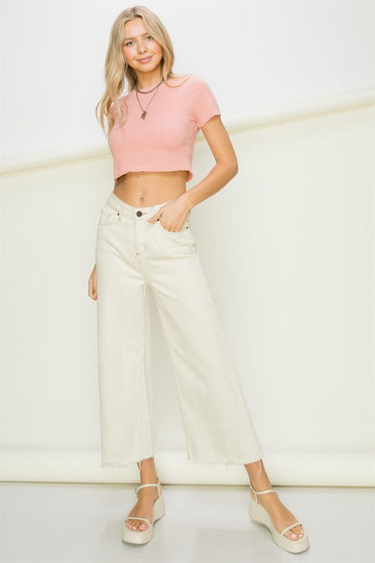 Feeling Cozy Knitted Cropped Top