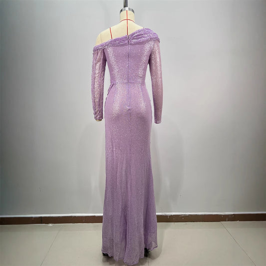 Women's Fashion Slim Fit Long Slit Dress