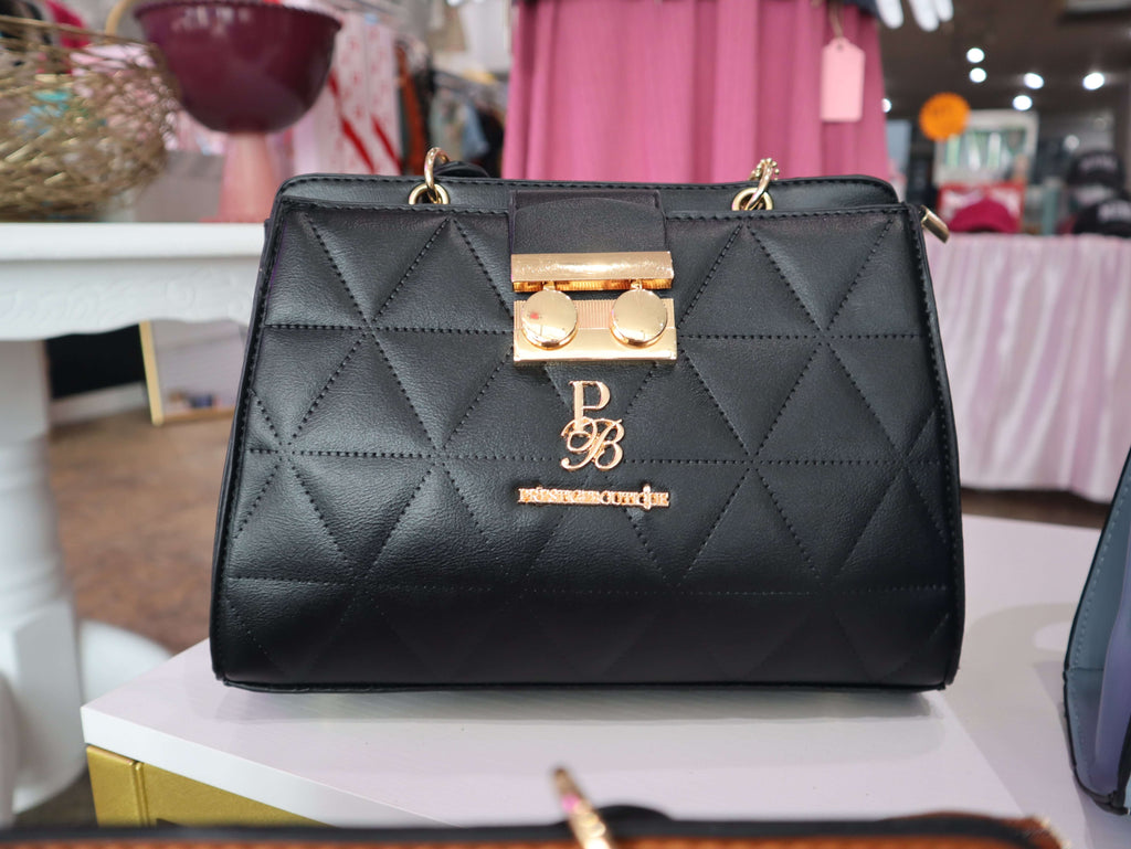 Geometric Handbag Women's Medium Large purse Prestige Boutique black ourse