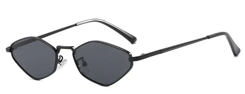 Trendy Polygonal Small Sunglasses Women Vintage Metal Frame Sunglasses Woman 2025 Glasses Ladies Shades Trends Summer Unique
