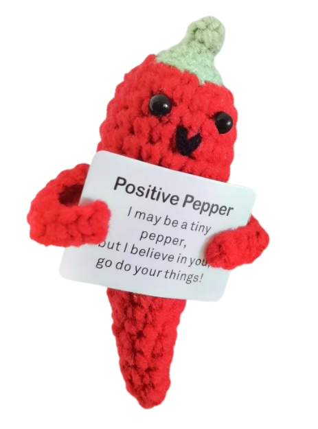 positive pepper knitted collectable gift
