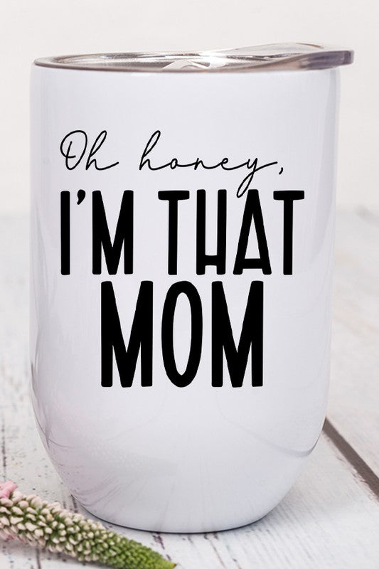 12 oz stainless steel wine tumbler for the mom and wine lover in your life #giftguide #mother'sday #giftsforher