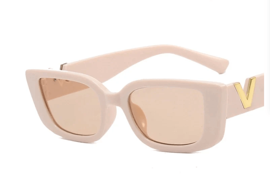 Women's Fashion Solid Color Resin Square Sunglasses