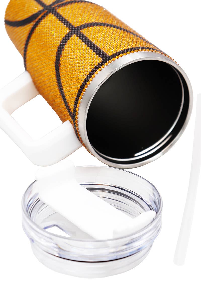 Basketball Gameday Bling Glam Insulated Tumbler