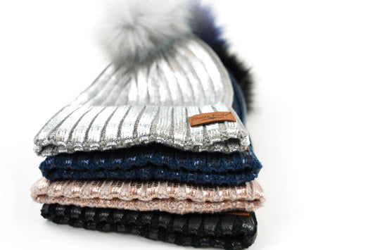 Britt's Knits Glacier Knit Pom Hat Open Stock