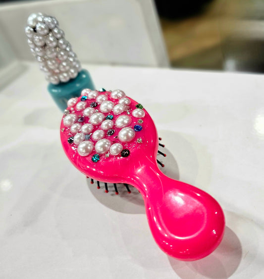 Mini Glam Detangle Hair Brushes Custom Hand Made Design