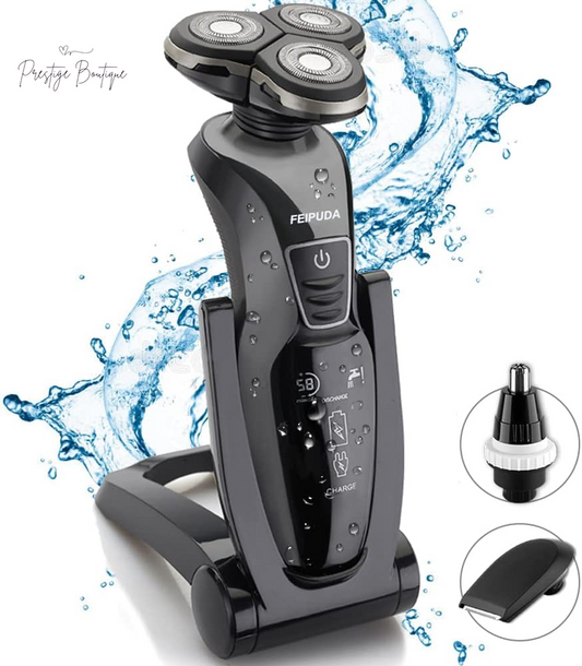 Electric Razor for Men Shavers Waterproof Cordless Razors Electric for Men with Nose Trimmer Sideburns Trimmer FEIPUDA