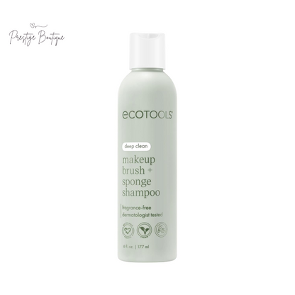 Ecotools Cleanser Shampoo for Makeup Brush/Sponge/Puffs, Remove Makeup & Impurities, Fragrance-Free, No Harsh Chemicals, Vegan & Cruelty-Free, 6 Fl.Oz./177 Ml, 1 Count