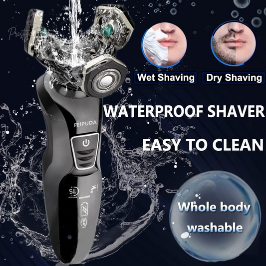 Electric Razor for Men Shavers Waterproof Cordless Razors Electric for Men with Nose Trimmer Sideburns Trimmer FEIPUDA