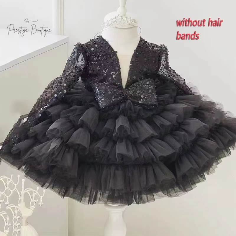 Princess Girls Sequined Ball Gown Party Tutu Dresses Baby Kids Flower Girl Wedding Birthday Party Vestidos Children Clothing