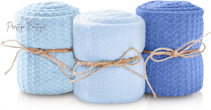 First Landings Newborn Photography Wraps, 3-Pack - 16" X 64" Soft Knit Baby Wrap Receiving Blankets - Newborn Photography Props Baby Blankets - Gender Neutral Baby Essentials (Pink)