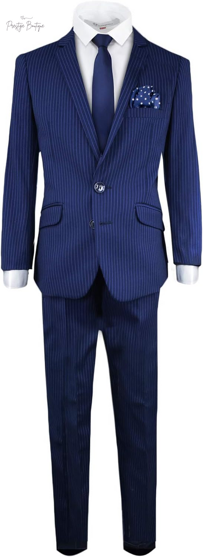 Black N Bianco Signature Boys' Slim Fit Suit Complete Outfit