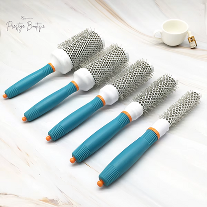 Hair Styling Hair Brush Nylon Comb Thermal Aluminum Tube round Barrel Hair Comb Professional Salon Hair Brush Hair Rollers Tools