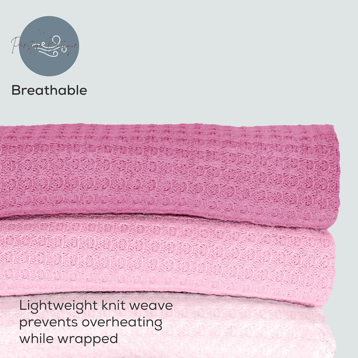 First Landings Newborn Photography Wraps, 3-Pack - 16" X 64" Soft Knit Baby Wrap Receiving Blankets - Newborn Photography Props Baby Blankets - Gender Neutral Baby Essentials (Pink)