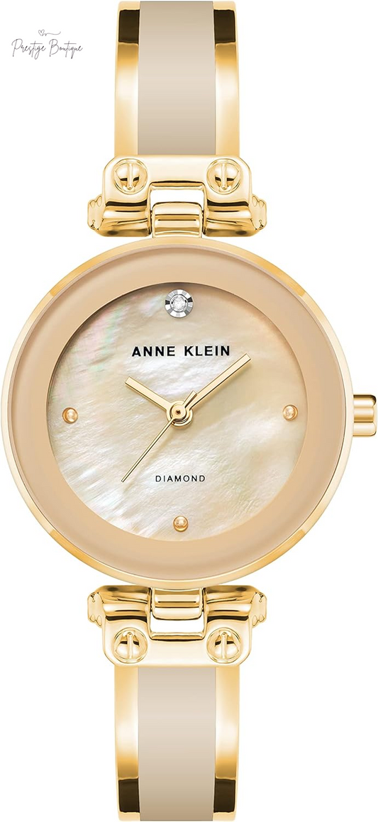 Anne Klein Women'S Genuine Diamond Dial Bangle Watch