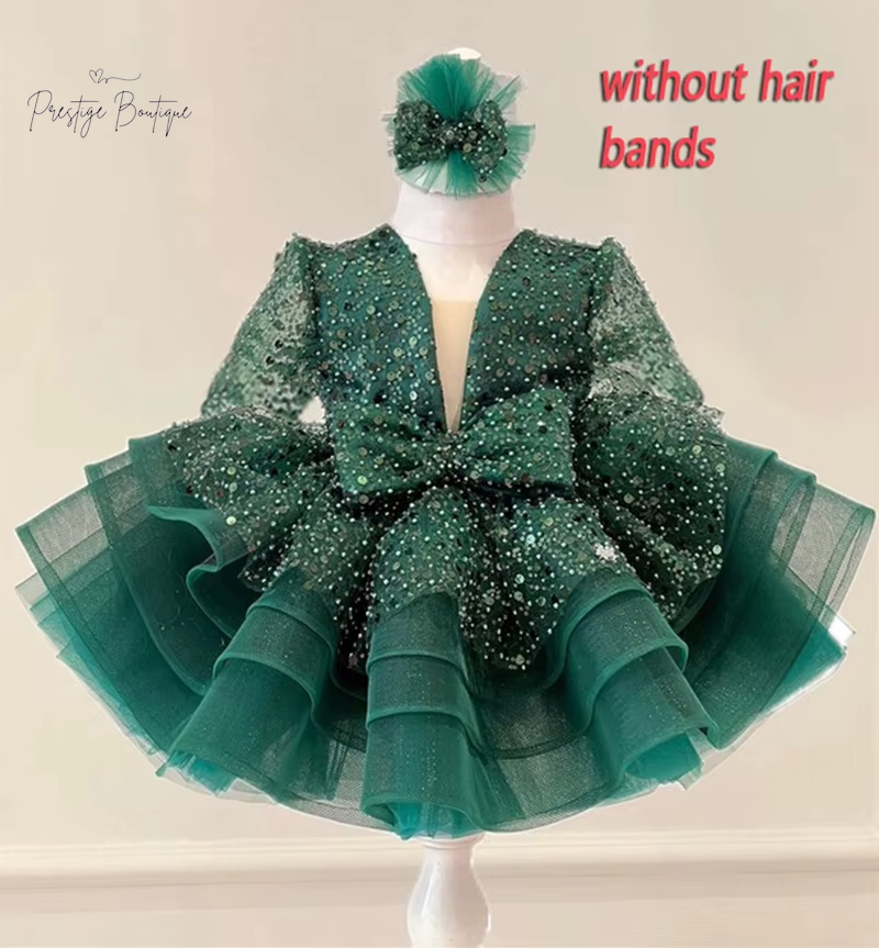Princess Girls Sequined Ball Gown Party Tutu Dresses Baby Kids Flower Girl Wedding Birthday Party Vestidos Children Clothing