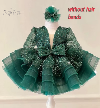 Princess Girls Sequined Ball Gown Party Tutu Dresses Baby Kids Flower Girl Wedding Birthday Party Vestidos Children Clothing