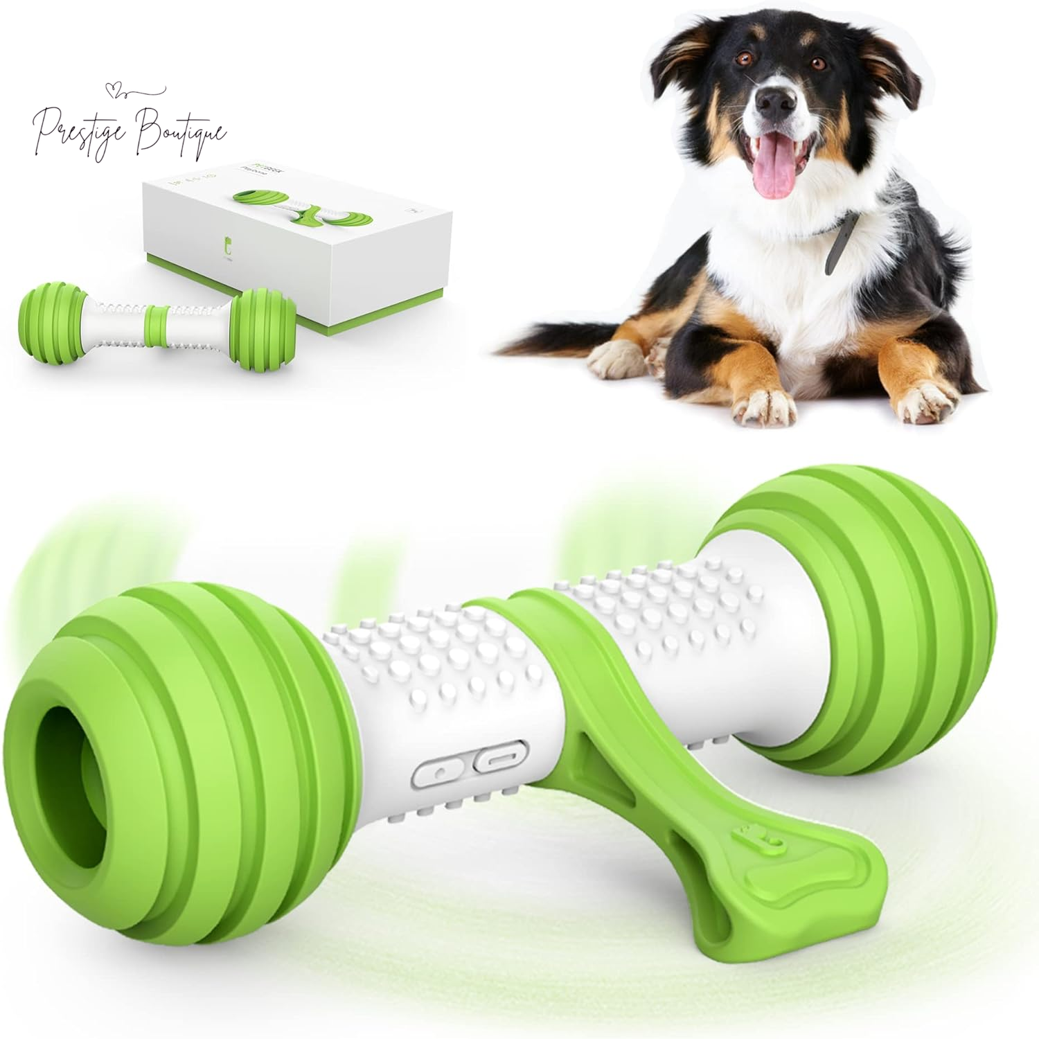 PETGEEK Automatic Dog Bone Toy, Smart Interactive Pet Toys for Boredoms, Electronic Dog Self Entertainment Toy, Safe & Durable Material