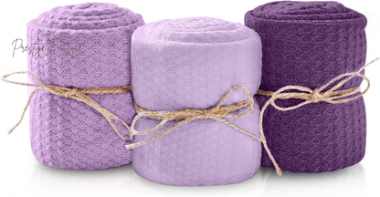 First Landings Newborn Photography Wraps, 3-Pack - 16" X 64" Soft Knit Baby Wrap Receiving Blankets - Newborn Photography Props Baby Blankets - Gender Neutral Baby Essentials (Pink)