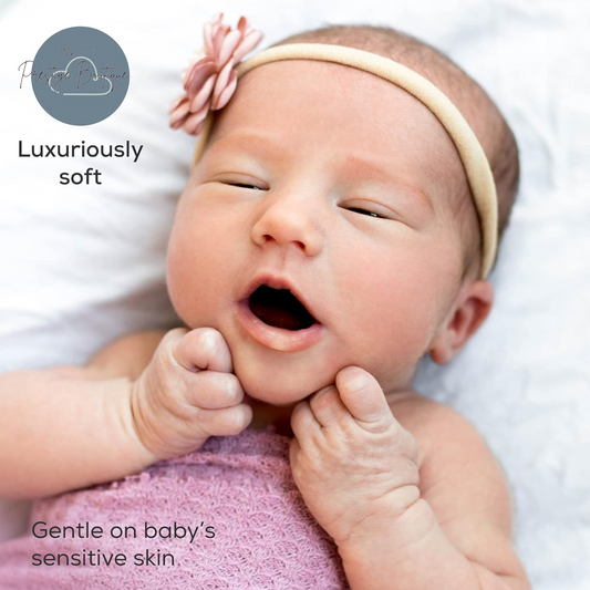 First Landings Newborn Photography Wraps, 3-Pack - 16" X 64" Soft Knit Baby Wrap Receiving Blankets - Newborn Photography Props Baby Blankets - Gender Neutral Baby Essentials (Pink)