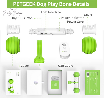 PETGEEK Automatic Dog Bone Toy, Smart Interactive Pet Toys for Boredoms, Electronic Dog Self Entertainment Toy, Safe & Durable Material