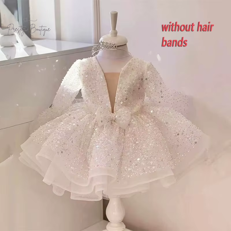 Princess Girls Sequined Ball Gown Party Tutu Dresses Baby Kids Flower Girl Wedding Birthday Party Vestidos Children Clothing