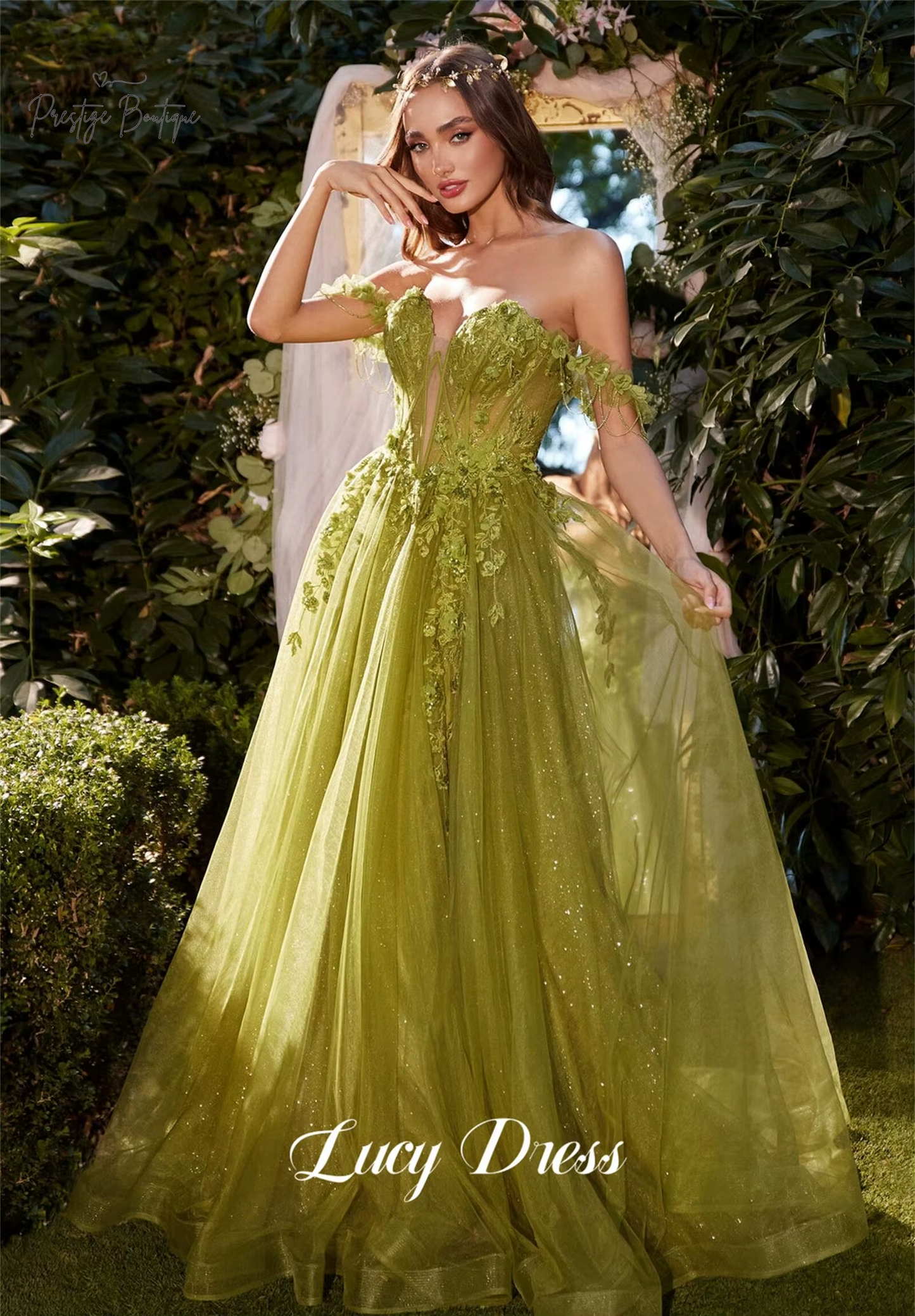 Mesh Applique Grace Line a Evening Dress Wedding Party Prom Dresses Elegant Woman Sharon Happy Graduation Womens Gown Customize 