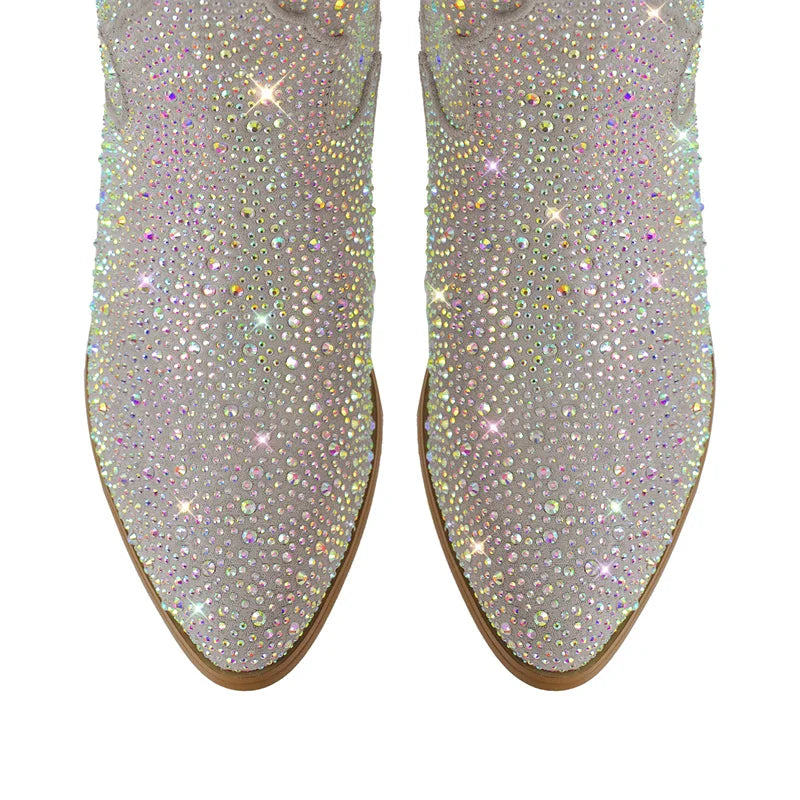 white rhinestones