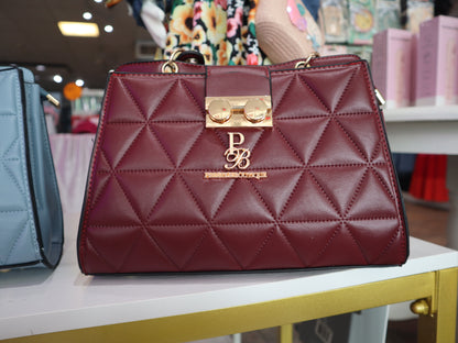 Geometric Handbag Women's Medium Large purse Prestige Boutique burgundy wine red purse